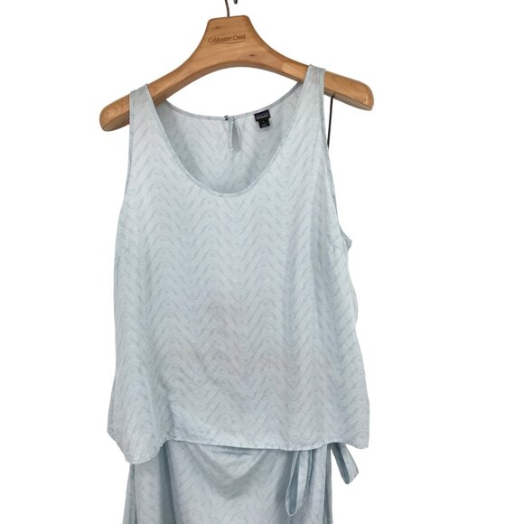 Patagonia Women's Blue 2 pc set Sleeveless top june lake wrap skirt size large - Picture 11 of 12